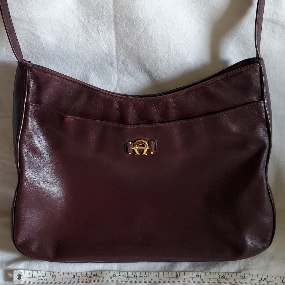 Etienne Aigner Deep Burgundy Leather Bag